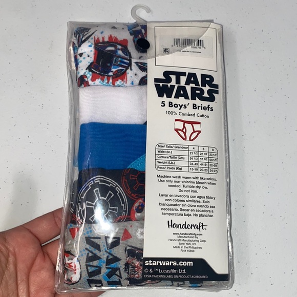Star Wars Boy Underwear Briefs Size 4 New With Tags - Picture 3 of 6